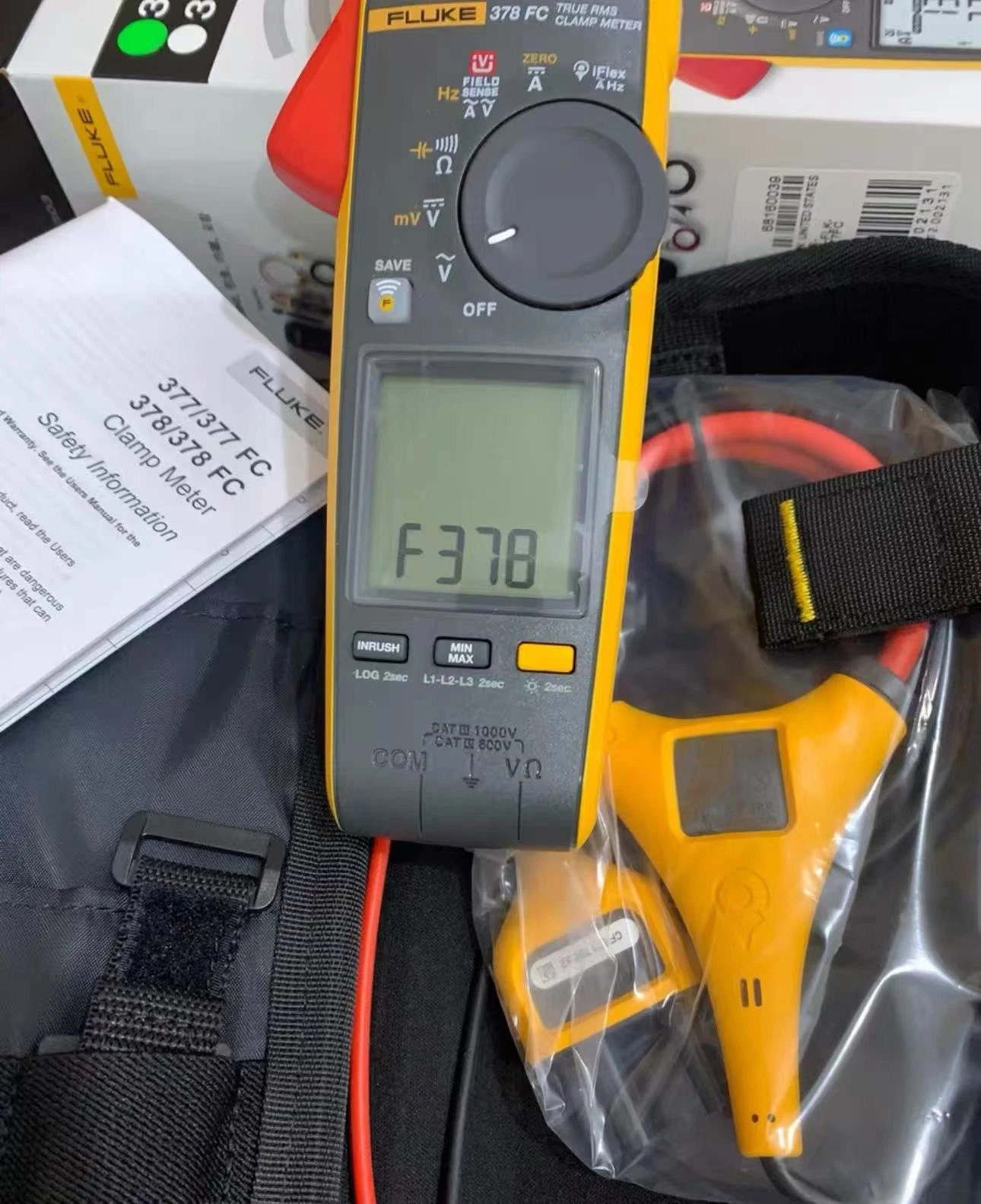 Fluke 378 FC Non-Contact Voltage True-rms AC/DC Clamp Meter iFlex 3-phase Tests