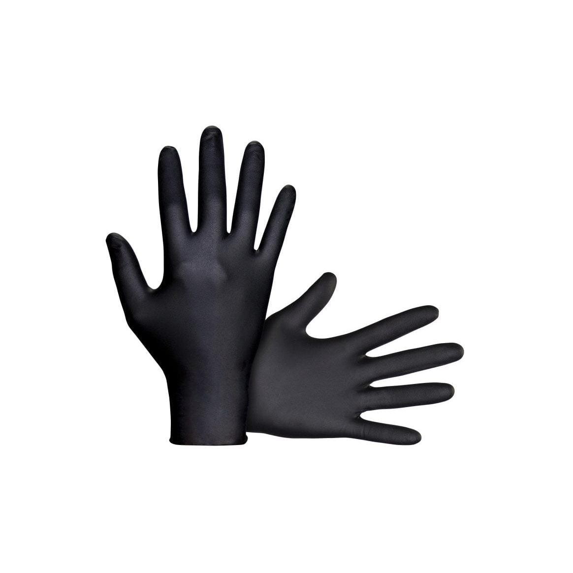 SAS Safety Raven Powder-Free Nitrile 7mil Black Glove M 100-Box #66517