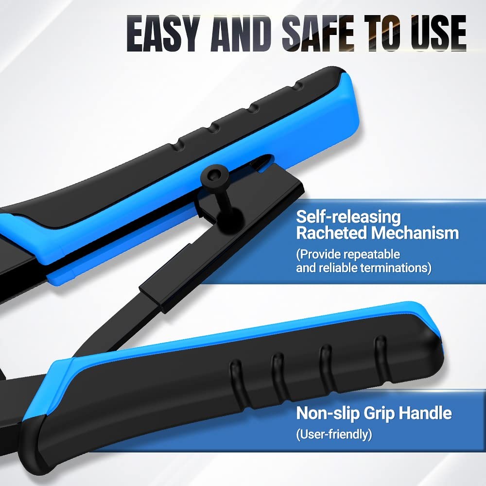 RJ45 Crimping Tool, 8P/6P-RJ11, RJ12 Crimper Cutter Stripper AM-568R