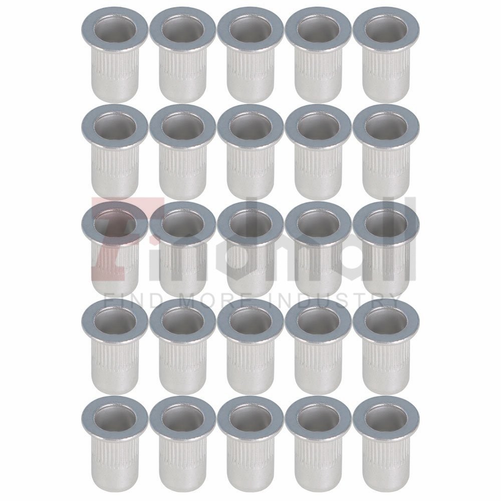 M6 6mm Flat Head Aluminum Rivet Nut rivnut Insert Nut Pack Of 100
