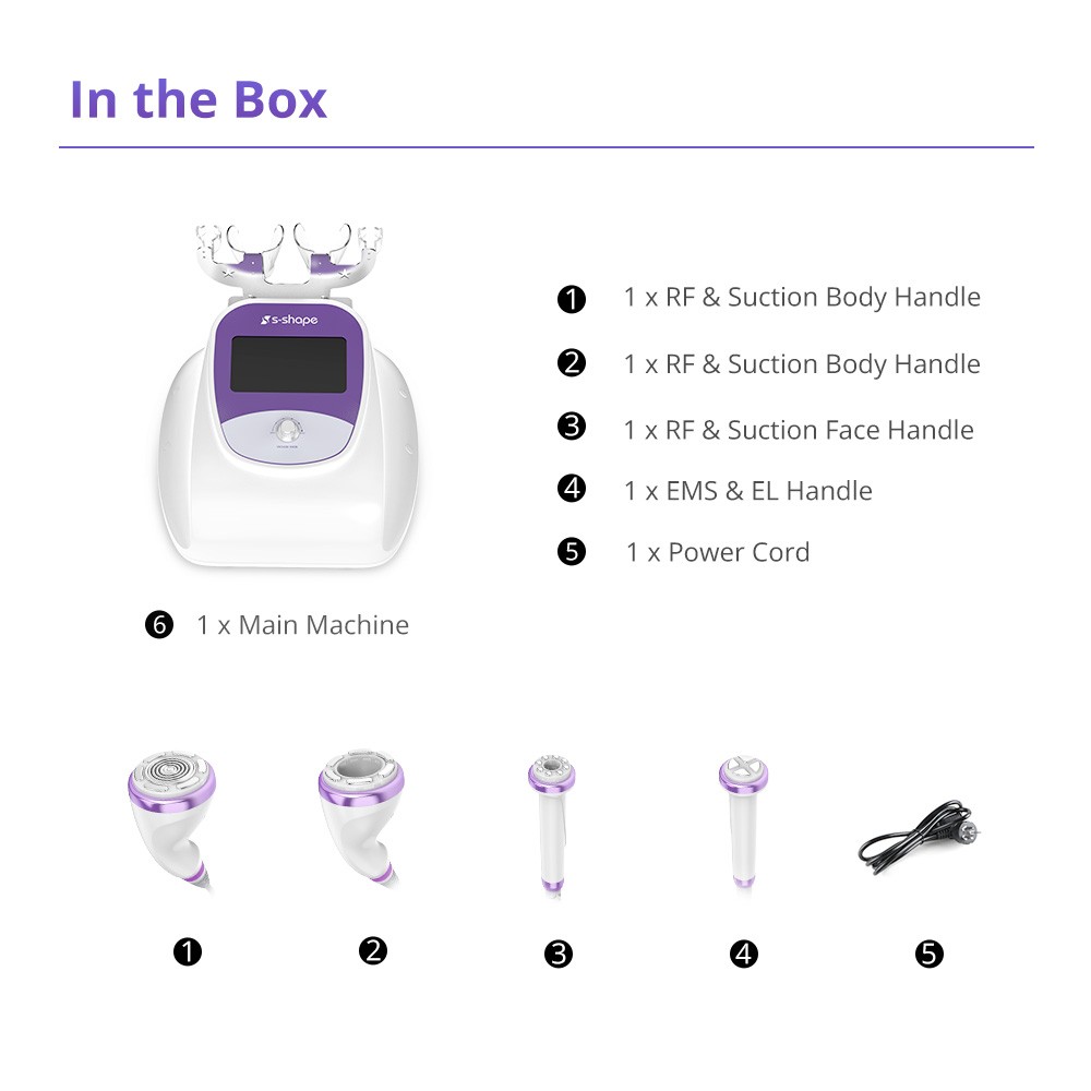 Pro 4 Attachments Beauty Machine for Improve Sagging Skin & Targeted Body Zones