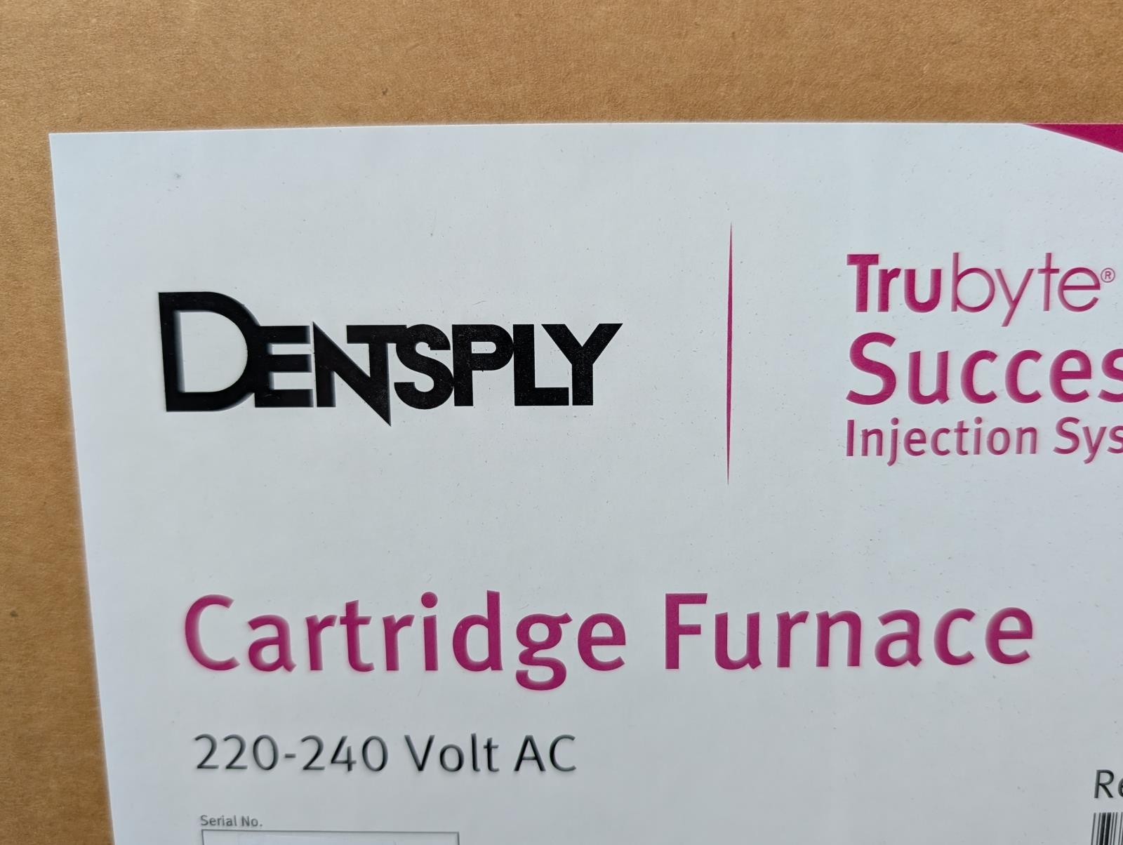 Dentsply TruByte Success Injection System Cartridge Furnace 220-240V AC