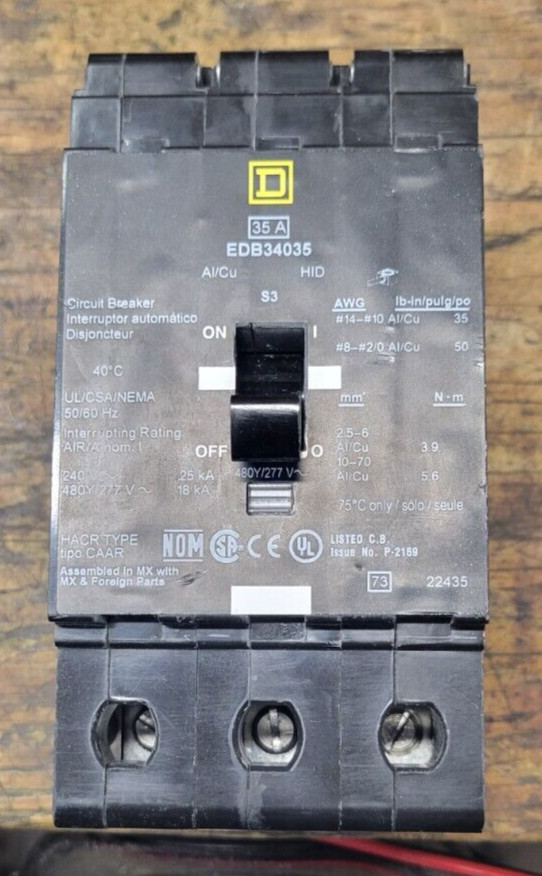 Square D EDB34035 Circuit Breaker New Out Of Box