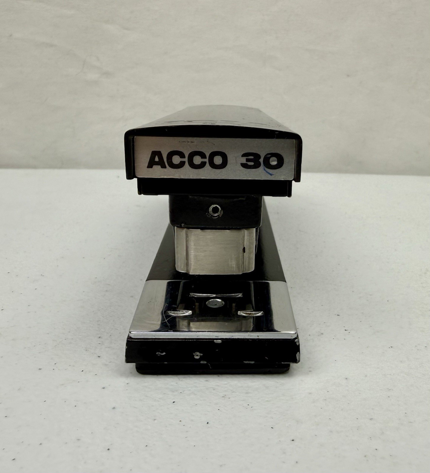 Vintage IBM Acco 30 Heavy Duty Desk Stapler Black Made in USA Chicago