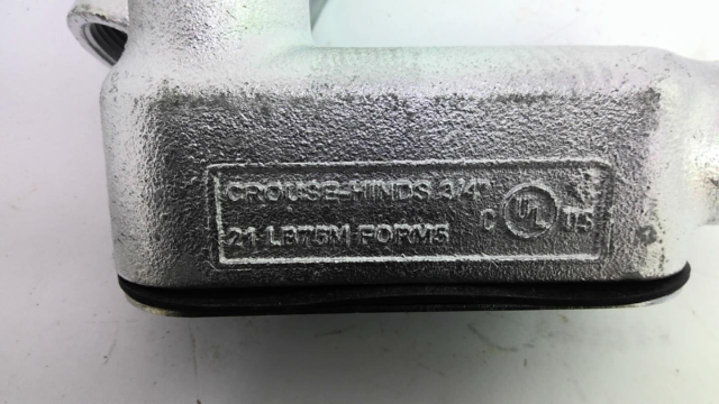 Crouse Hinds 3/4″ 21 LB75M Electrical Cover Lot of 2