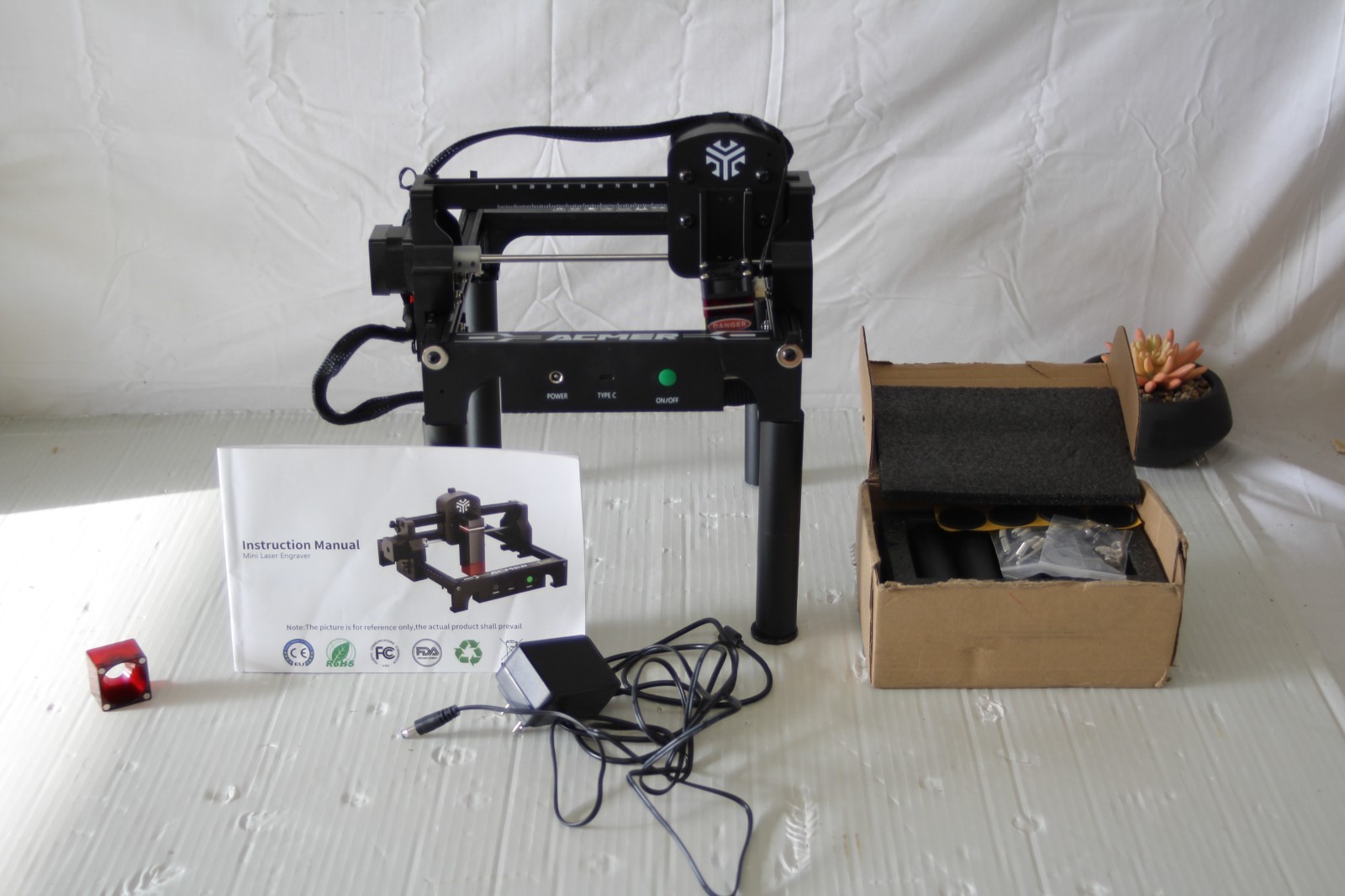 ACMER S1 6W Mini Laser Engraver – 130×130mm DIY Cutter Machine