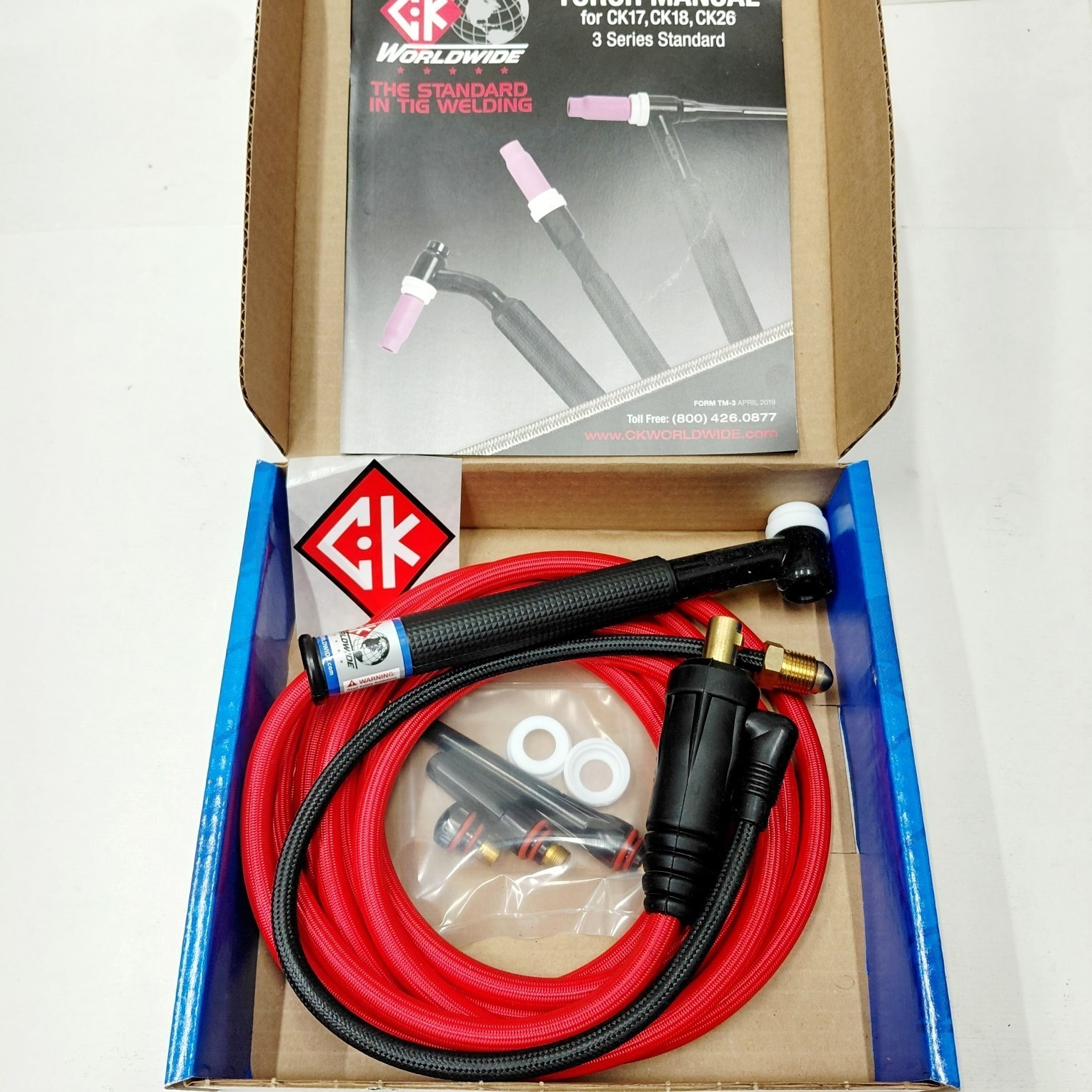 CK17 Tig Torch CK17-12-RSF RG + Dinse 35 Plug & More for Primeweld Everlast AHP