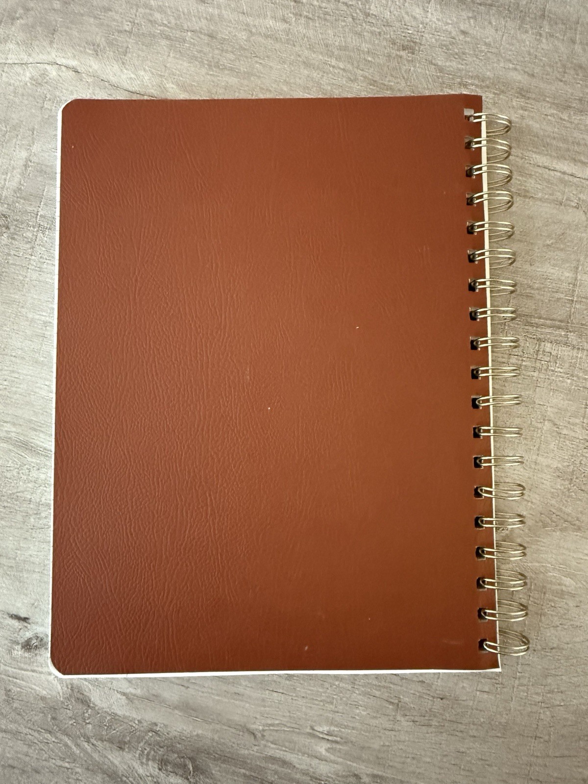 Fringe Studio Notebook Journal Faux Leather Cognac Spiral 192 lined pages