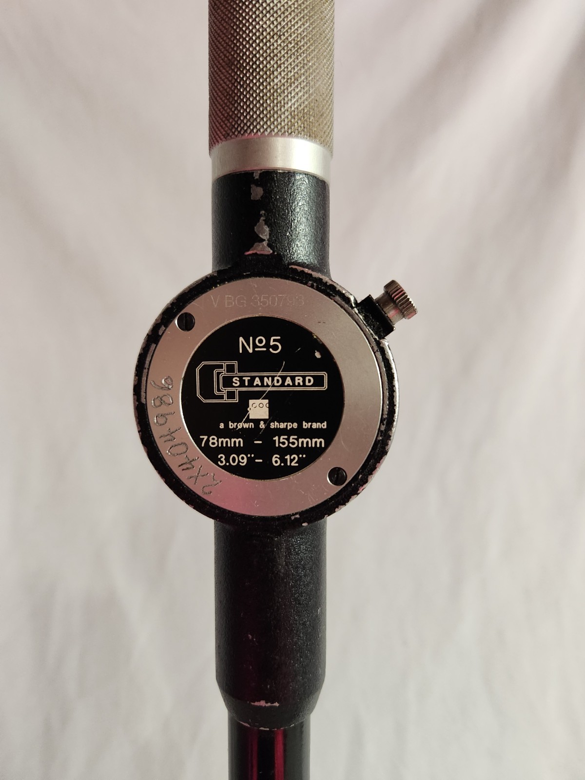 Standard Dial Bore Gage No. 5 Range 3.09″ – 7.125″ W/7 Extensions Wood Box Deep