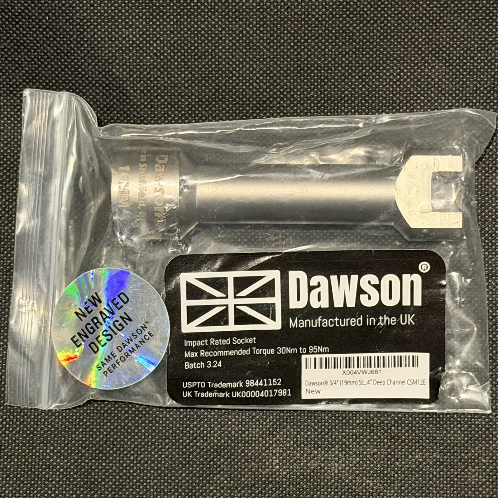 DAWSON 3/4″(19mm) Strut Channel Unistrut Socket 1/2″ Drive for 2-7/16″ & 3-1/4″