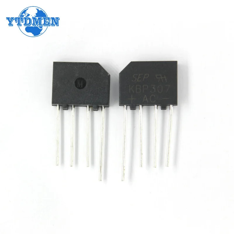10X Bridge Rectifier KBP307 3A 1000V Flat Bridge Diode Bridge Rectifier For PCB