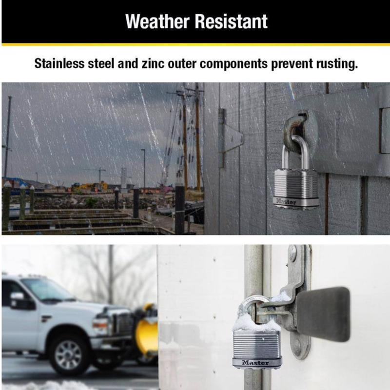 3-PACK Master Lock Magnum 3.56 in H X 2 in W X 2 in. L Duel Ball Bearing WEATHER