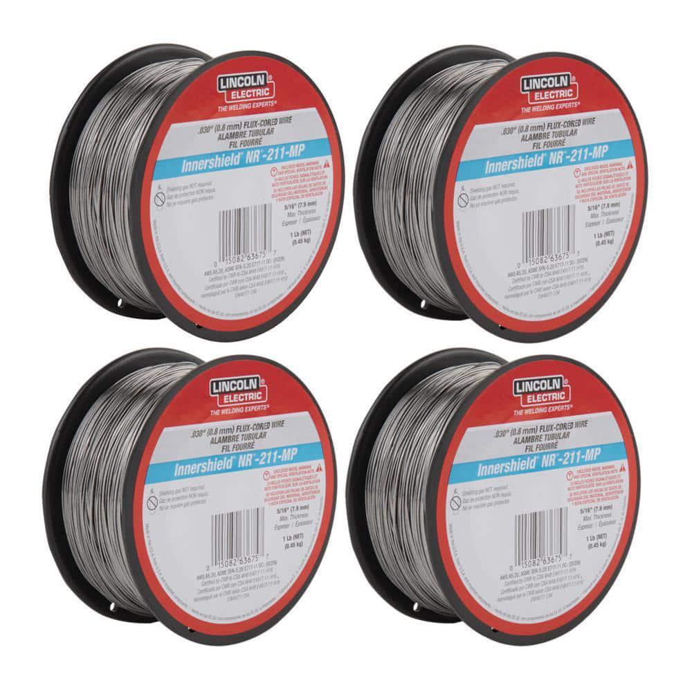 Innershield NR211-MP Flux-Core Welding Wire for Mild Steel (Four 1 Lb. Spools)