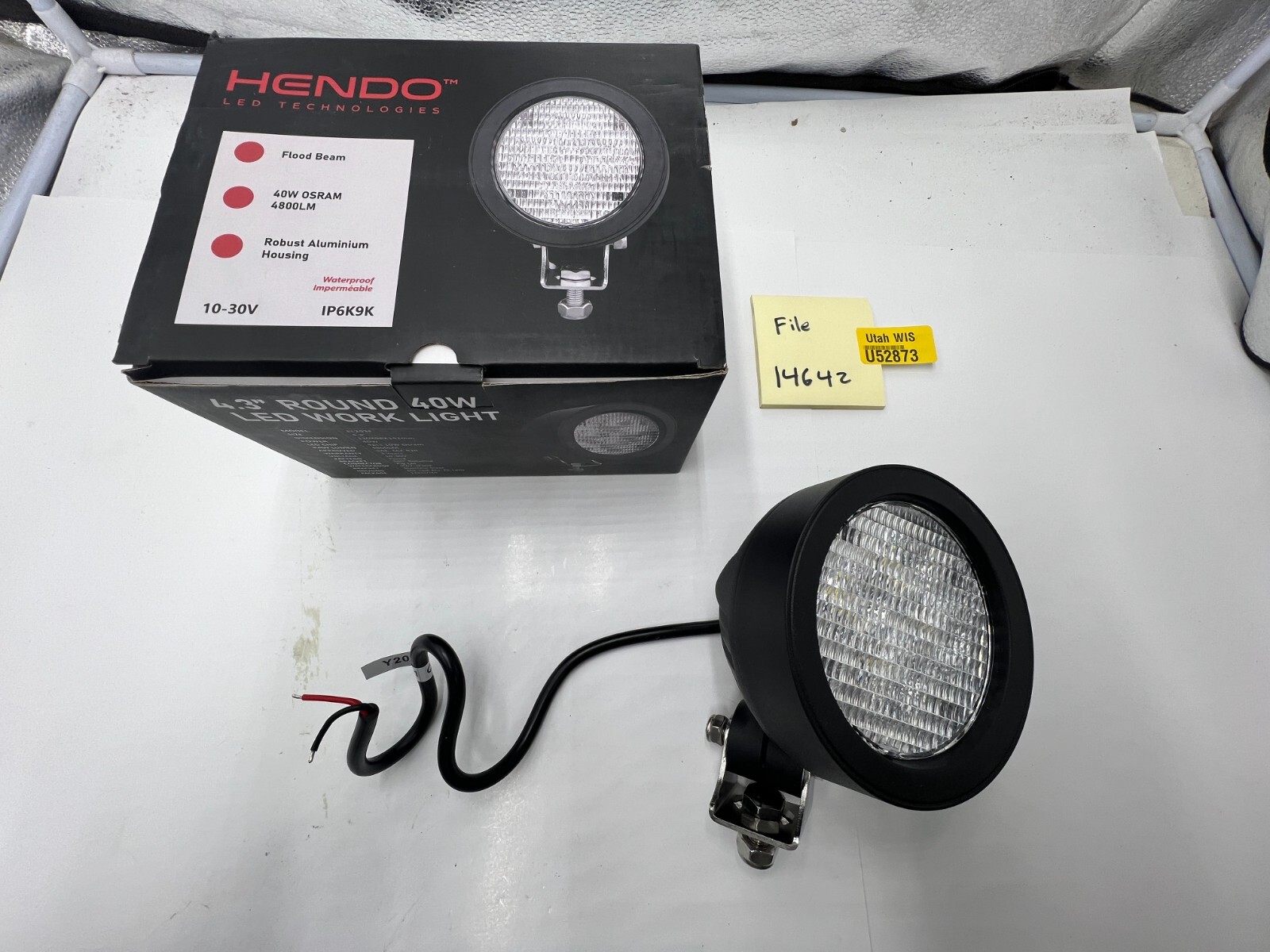 Hendo Work Light Flood Beam 40W OSRAM 4800LM 10-30V Robust Aluminum IP6K9K