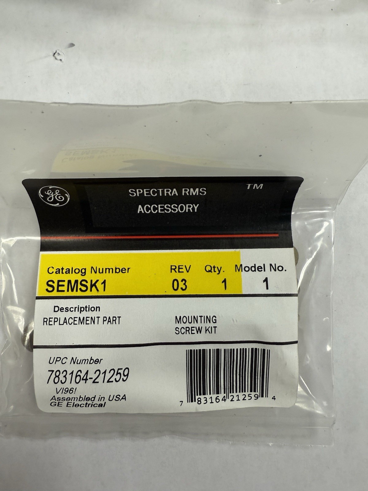SEFHM1 GE SPECRA CIRCUIT BREAKER OPERATING MECHANISM, W/ ROTARY HANDLE AND SHAFT