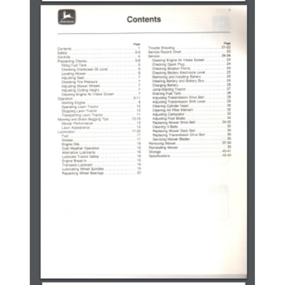 1979 John Deere Riding Mower Model 108 , 111 Operator’s Manual 53 pages 190,000-