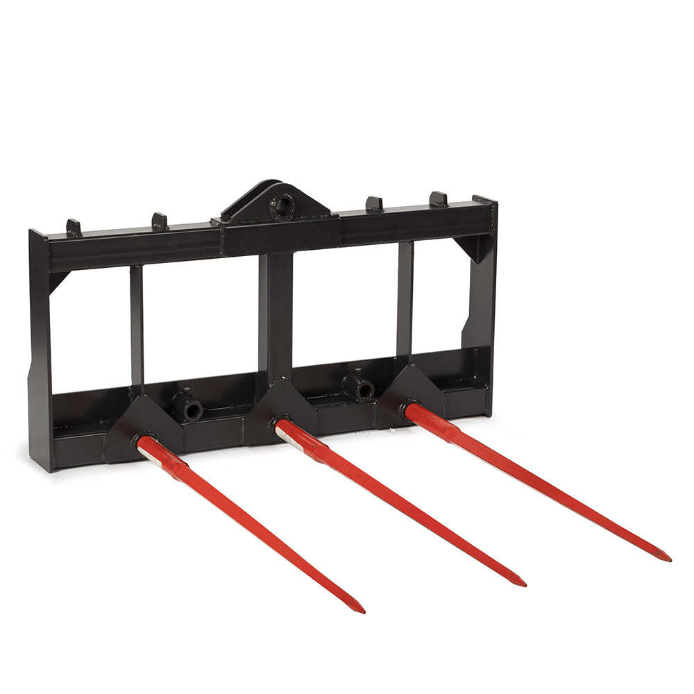 Titan Attachments HD Skid Steer Hay Frame Attachment, Three 49″ Hay Spears