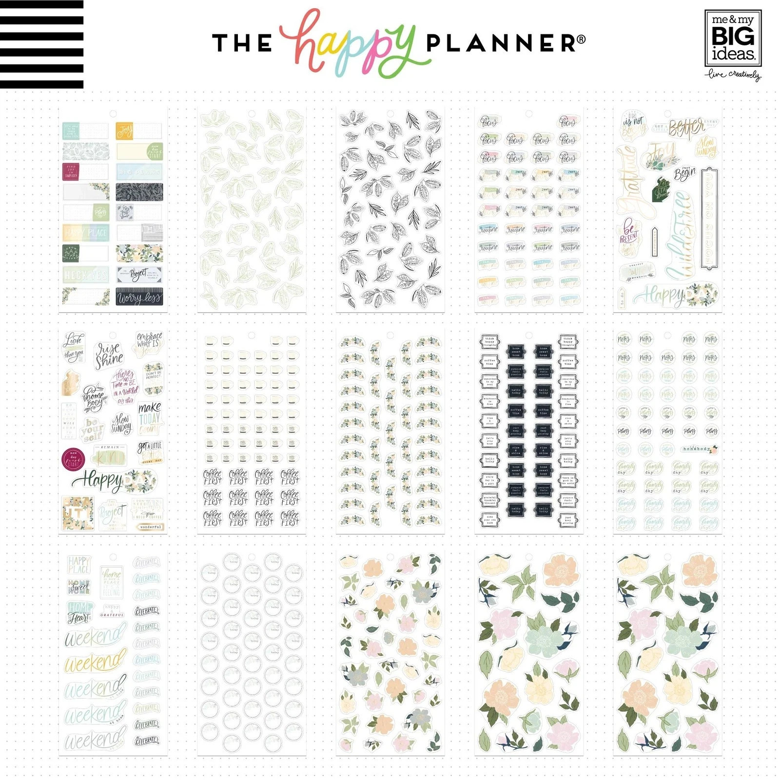 ME & MY BIG IDEAS Happy Planner STCKRS, Homebody, 789/Pkg new