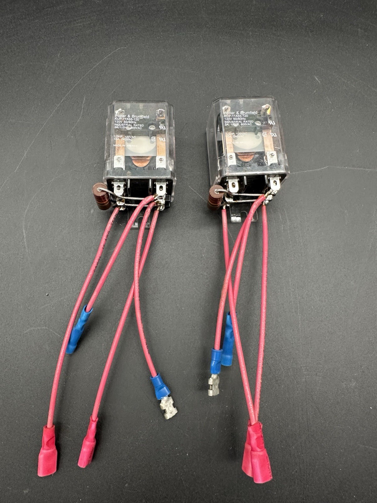 X2 Potter & Brumfield KUP-11A55-120 Plug-In Relay w/ Flange 120VAC Coil DPDT B44