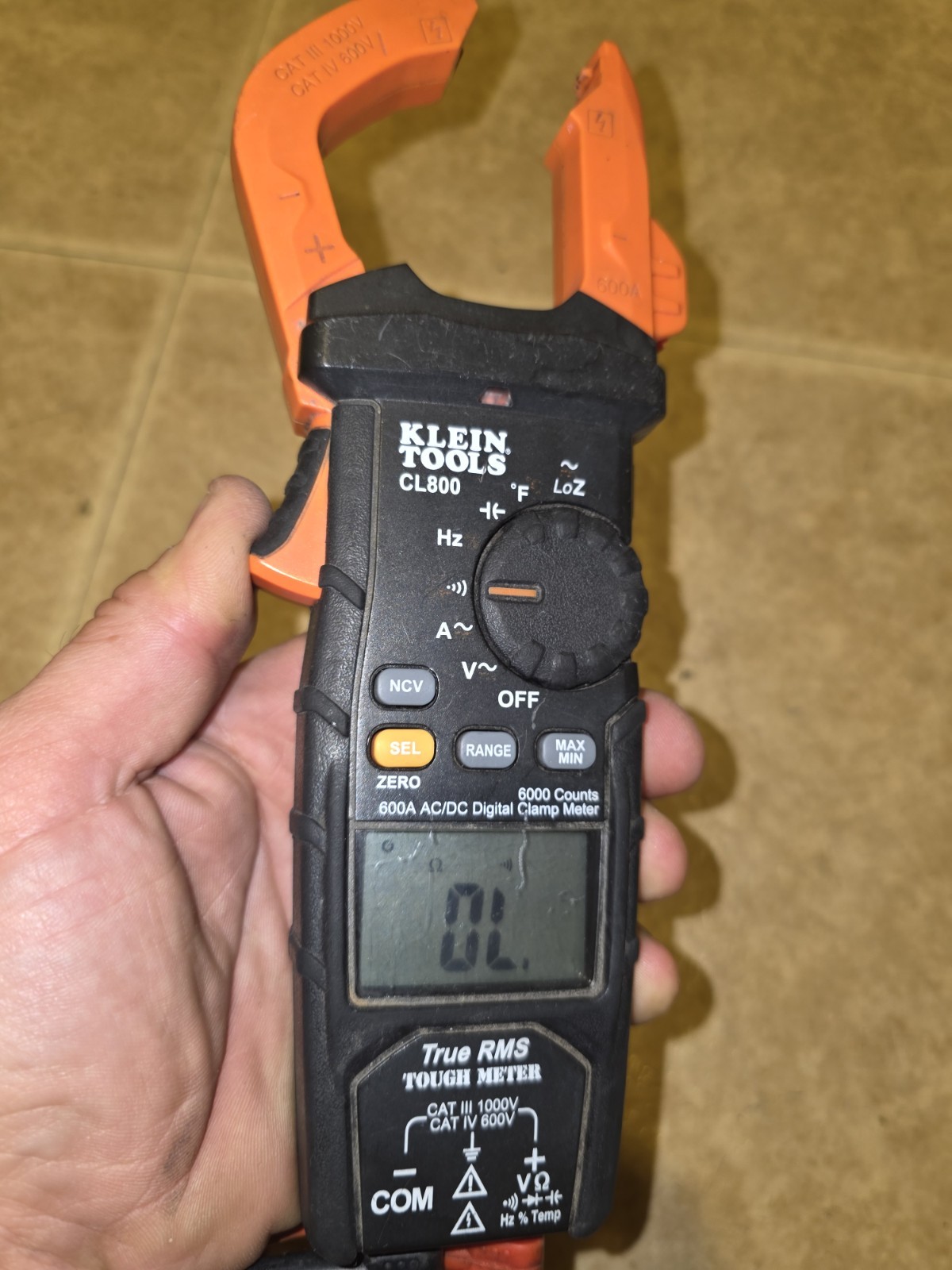 Klein Tools CL800 True RMS NCV Clamp Meter 600A 1000V CAT IV Digital
