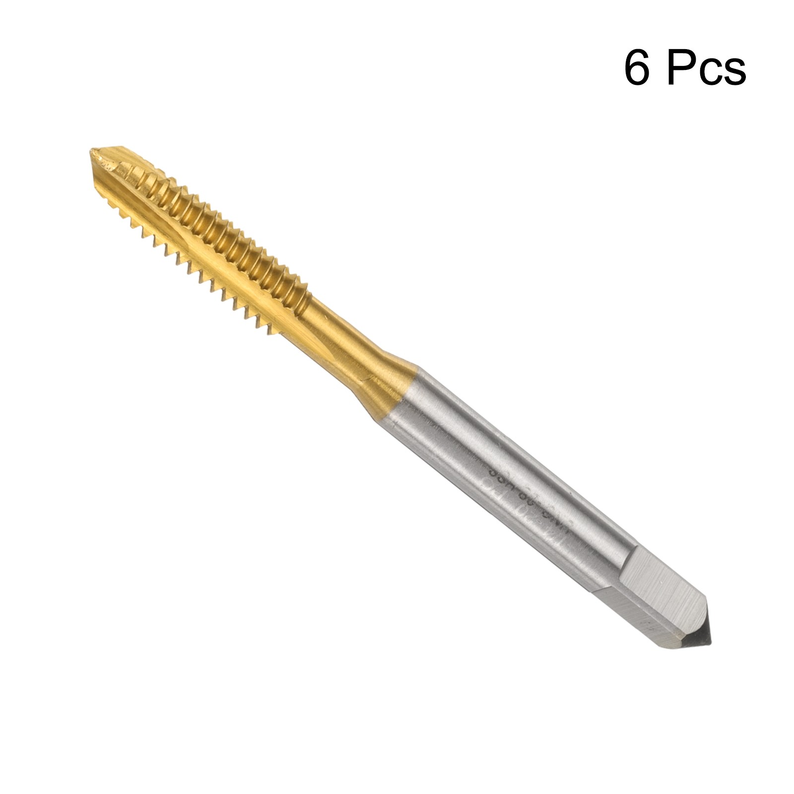6Set 1/4-20 UNC B2 Spiral Point Thread Tap Titanium Coated Tapping