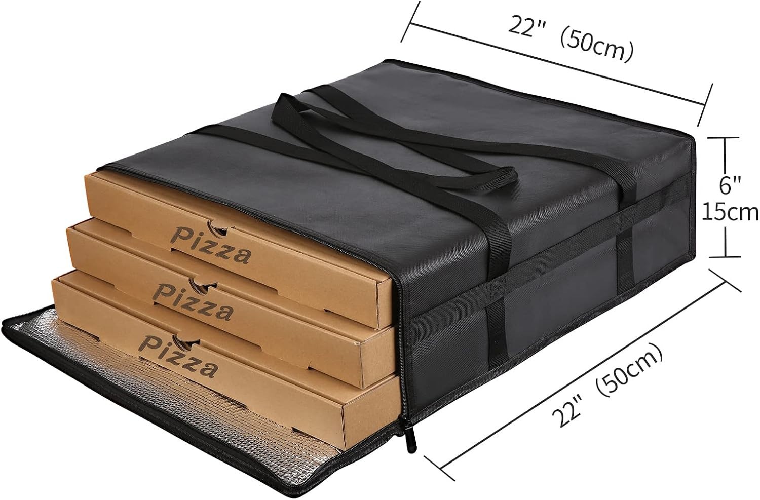 XXXL Large Insulated Pizza Delivery Bag 20×20 for Safe & Fresh Food Transport