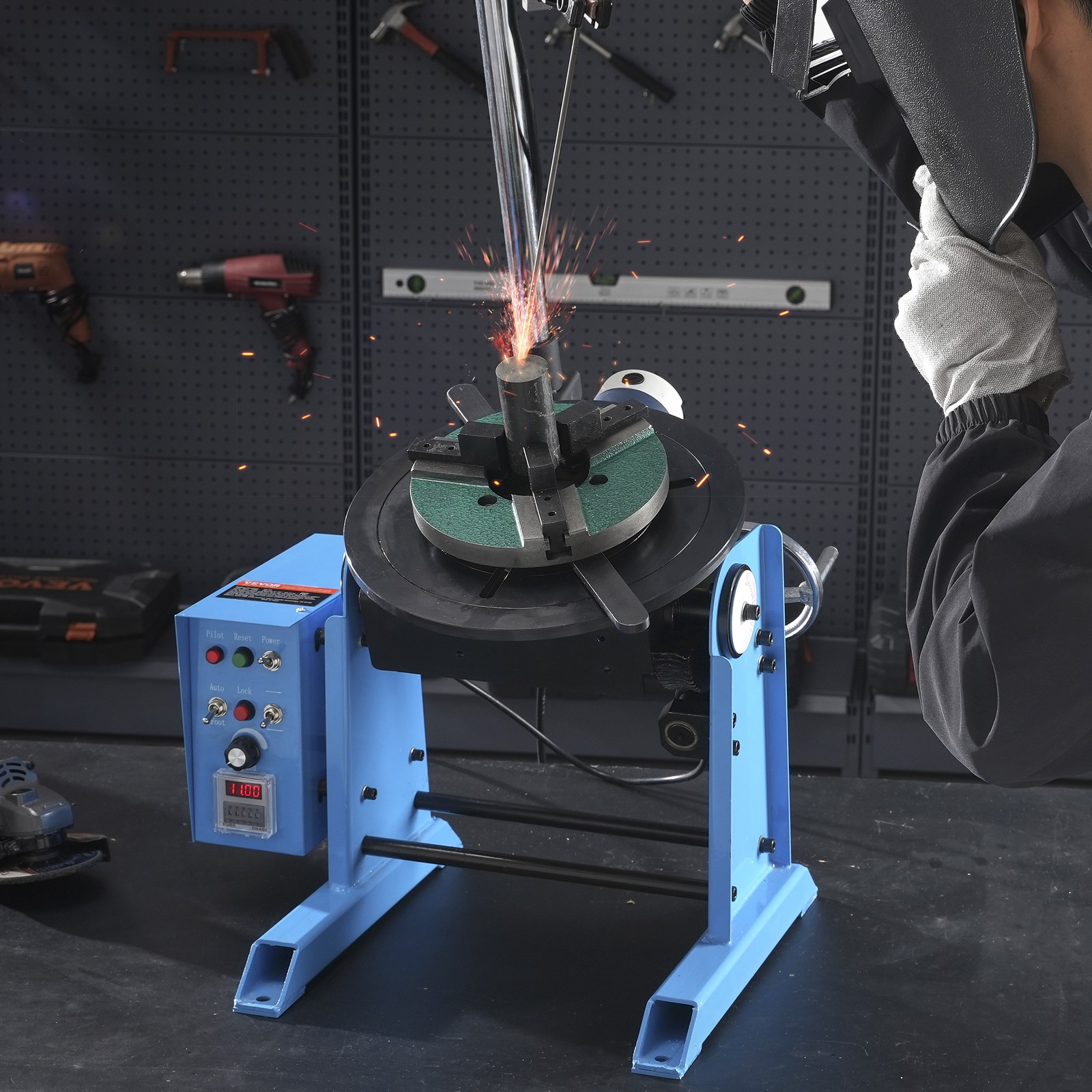 VEVOR 50KG Rotary Welding Positioner 0-90° Positioning Turntable Table 0.5-6RPM