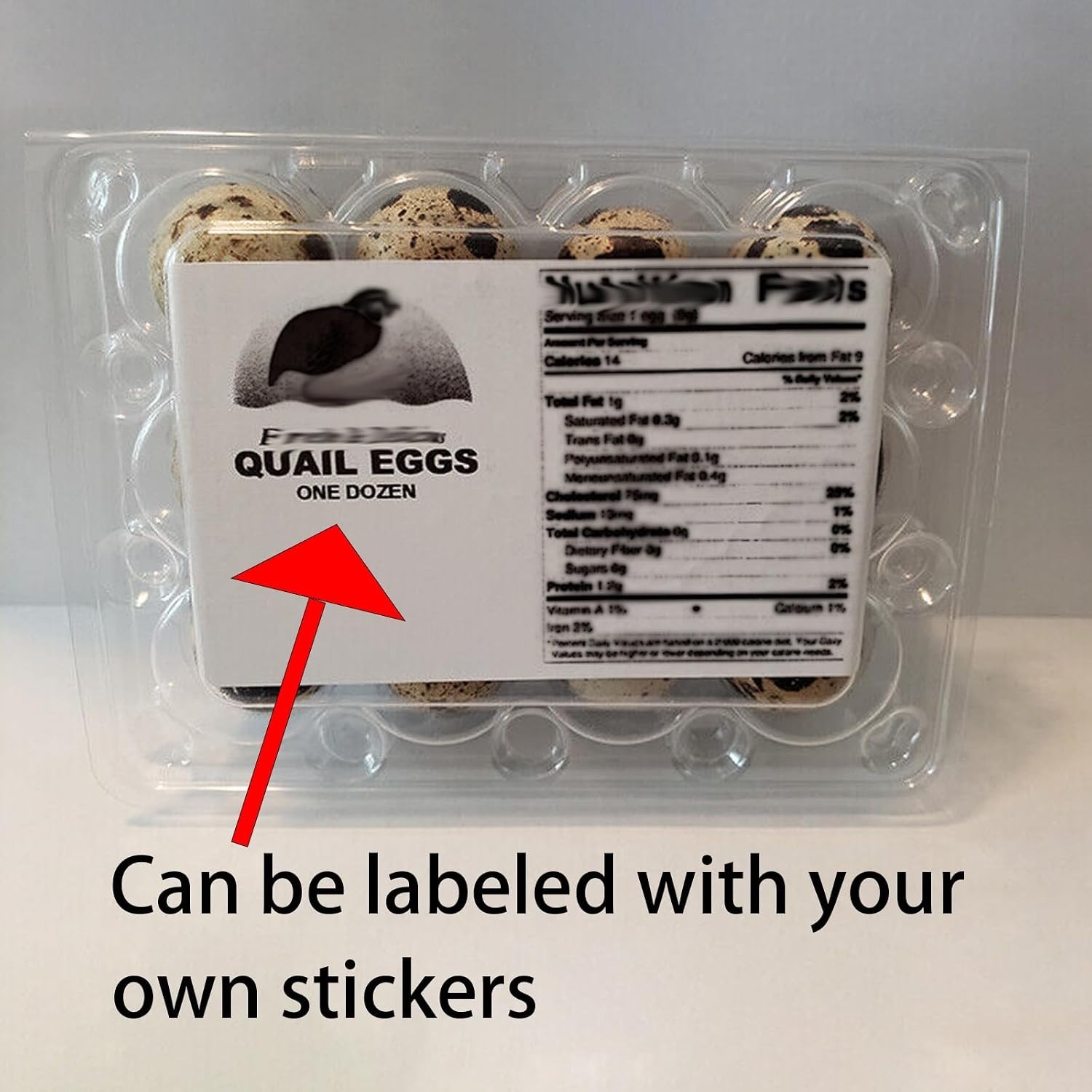 50 PCS Clear PVC Quail Egg Cartons – Stackable & Lightweight Storage