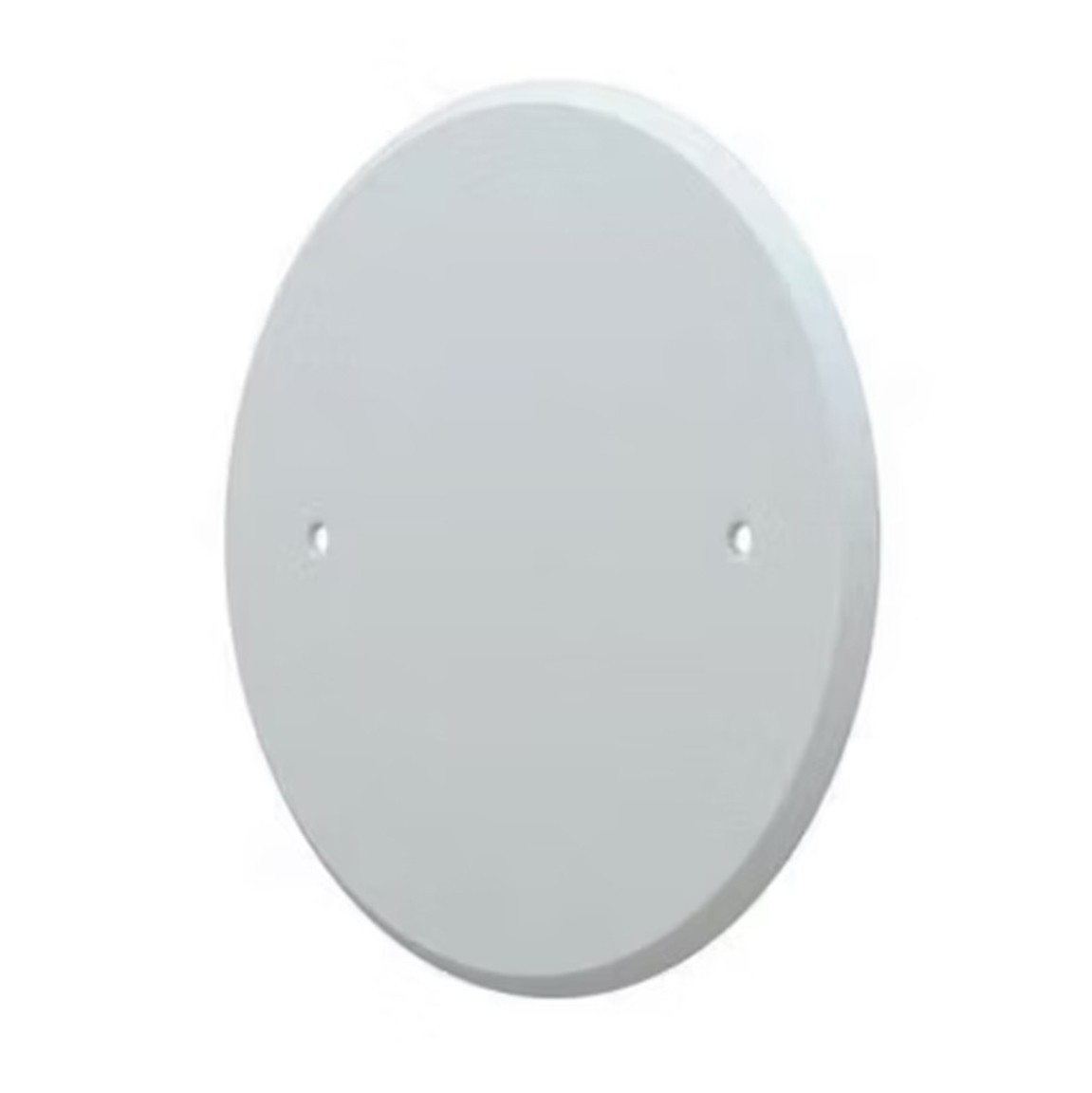 White Round Ceiling Box Cover 5.15″, Non-Metallic PPO, Screw Mount, ETL Listed