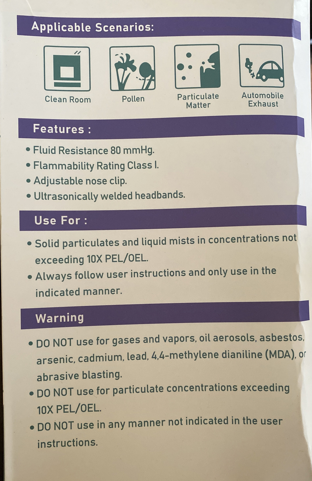 100 PCS KN95 Protective Mask Disposable Respirator