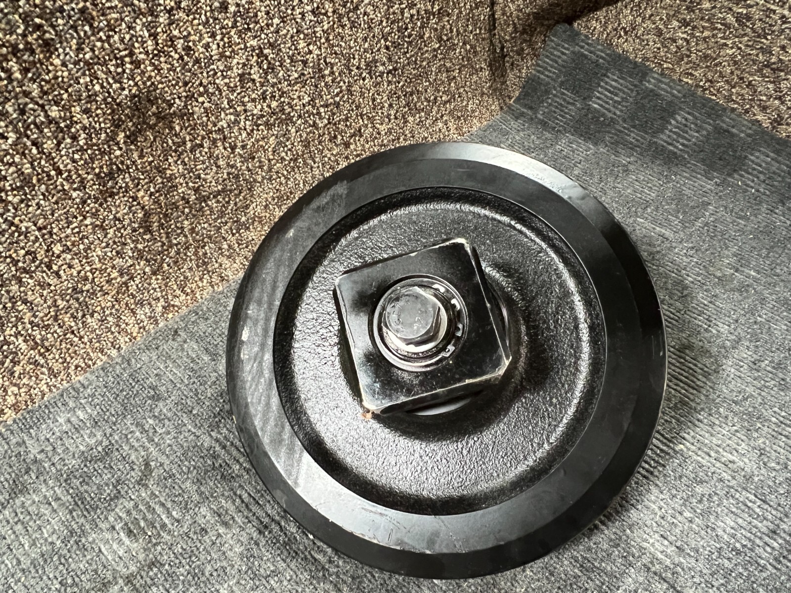 Rear Idler Roller 2″ Roller Width 3.5″ Roller to Edge 3.85″ Center Lip to Roller