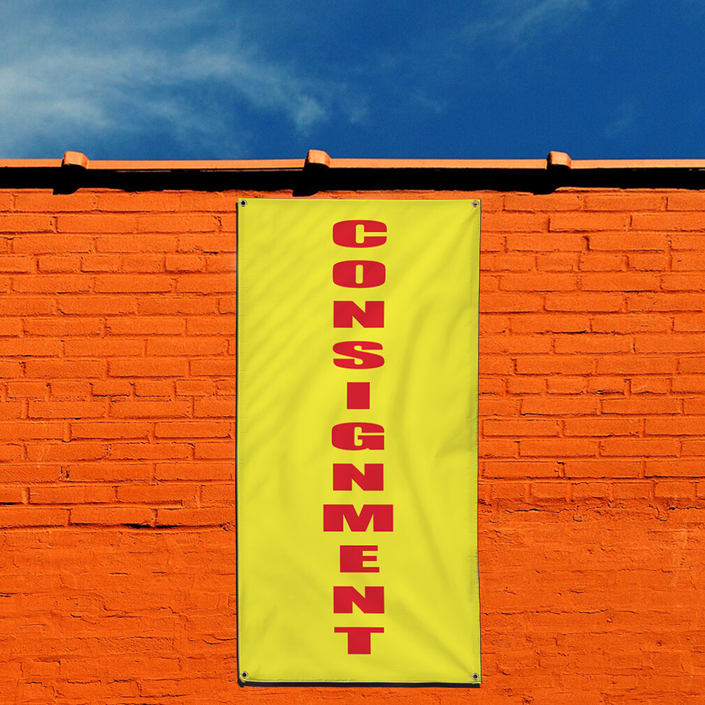 Vertical Vinyl Banner Multiple Sizes Consignment Promotion Business Business