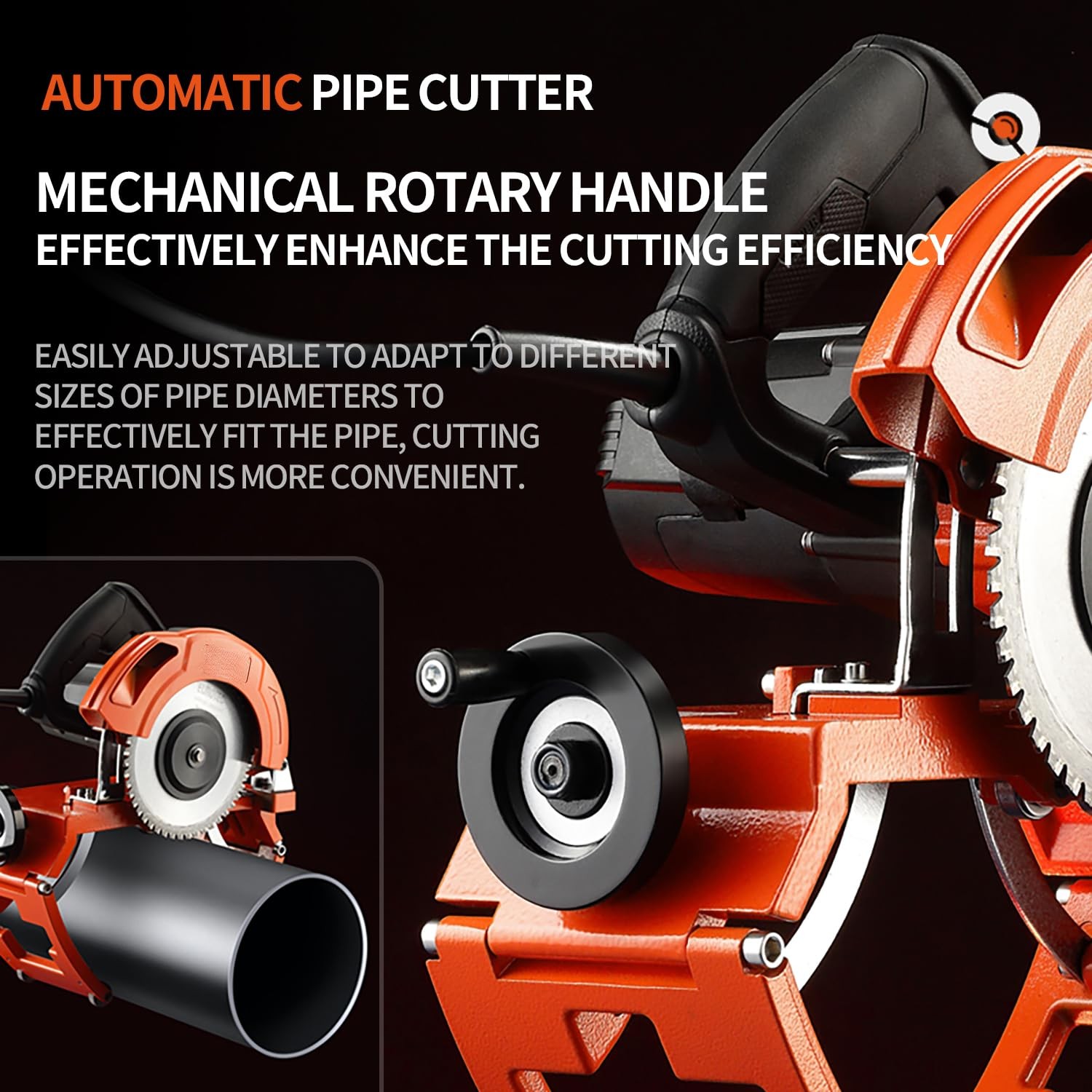 110V Electric Automatic Pipe Cutting Machine Precise Fast Pipeline Cutter for 40