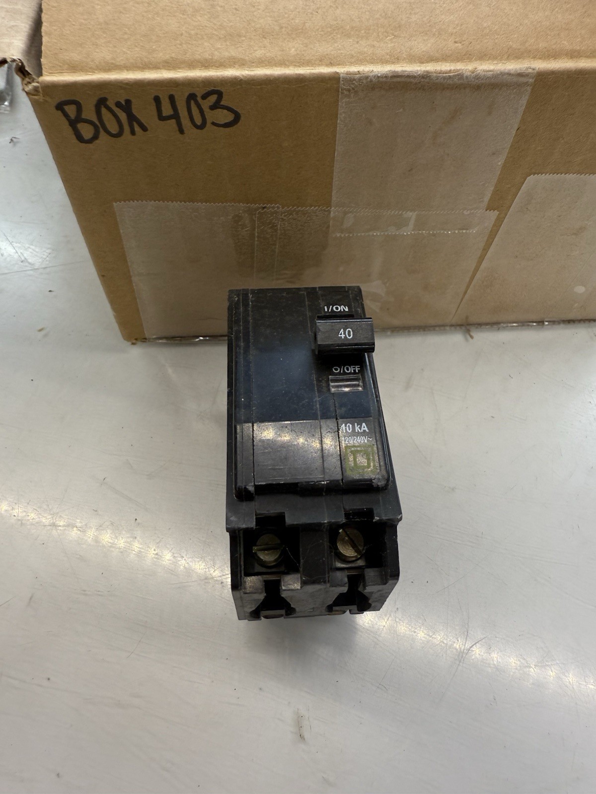 Square D Circuit Breaker QO, 40 Amp, 2 pole, 120/240VAC, 10kA (QO240CP)