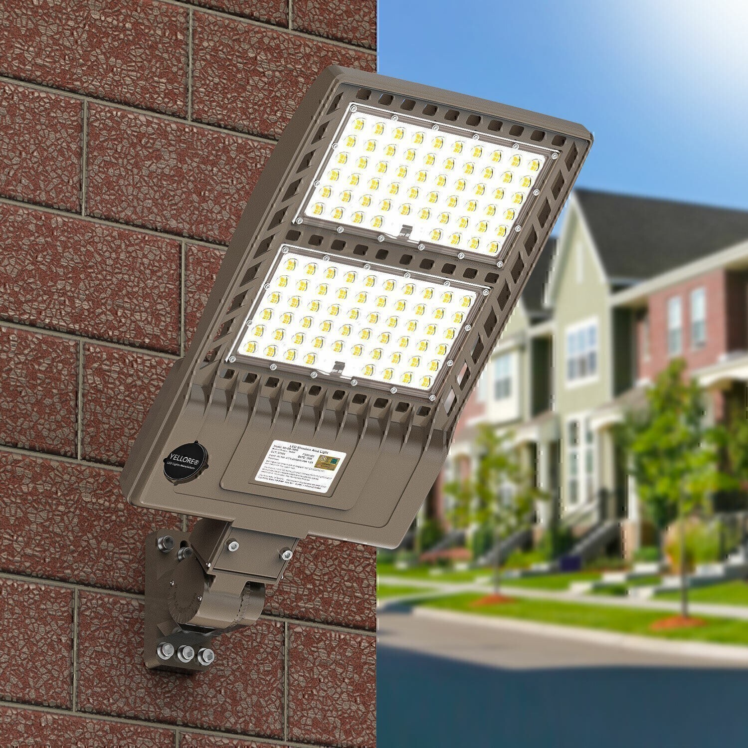 320 Watt LED Shoebox Pole Light Outdoor Commercial Parking Lot Street Lighting
