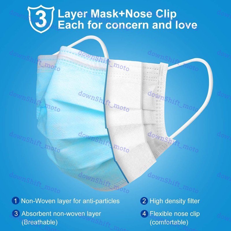 PINK Disposable Face Mask 100PCS Non Medical 3-Ply Earloop Dust Cover Masks