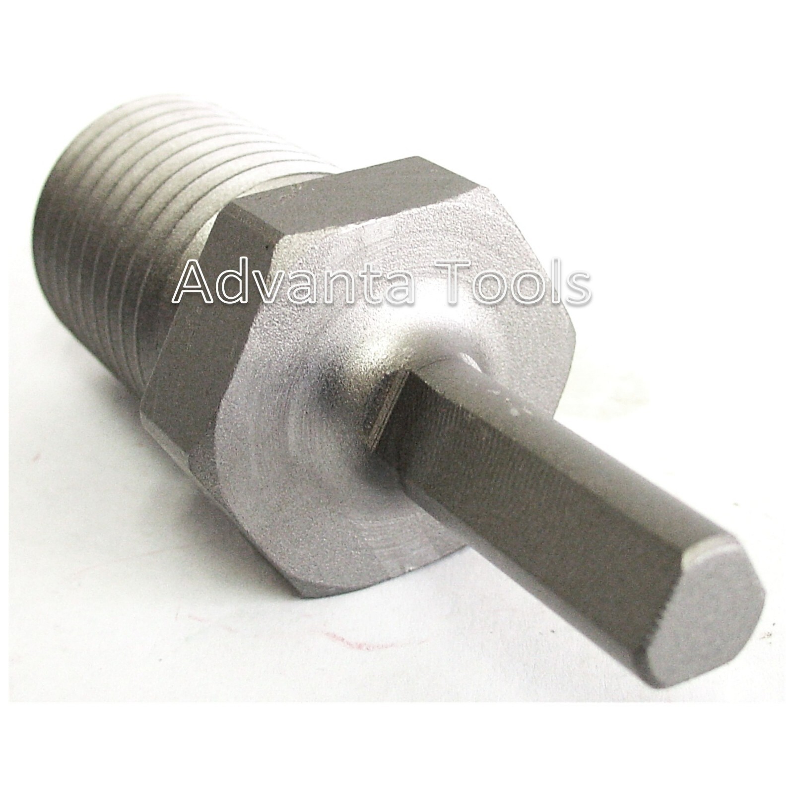 Core Drill Bit Adapter: 1-1/4” – 7 Threaded Male to 1/2” Shank