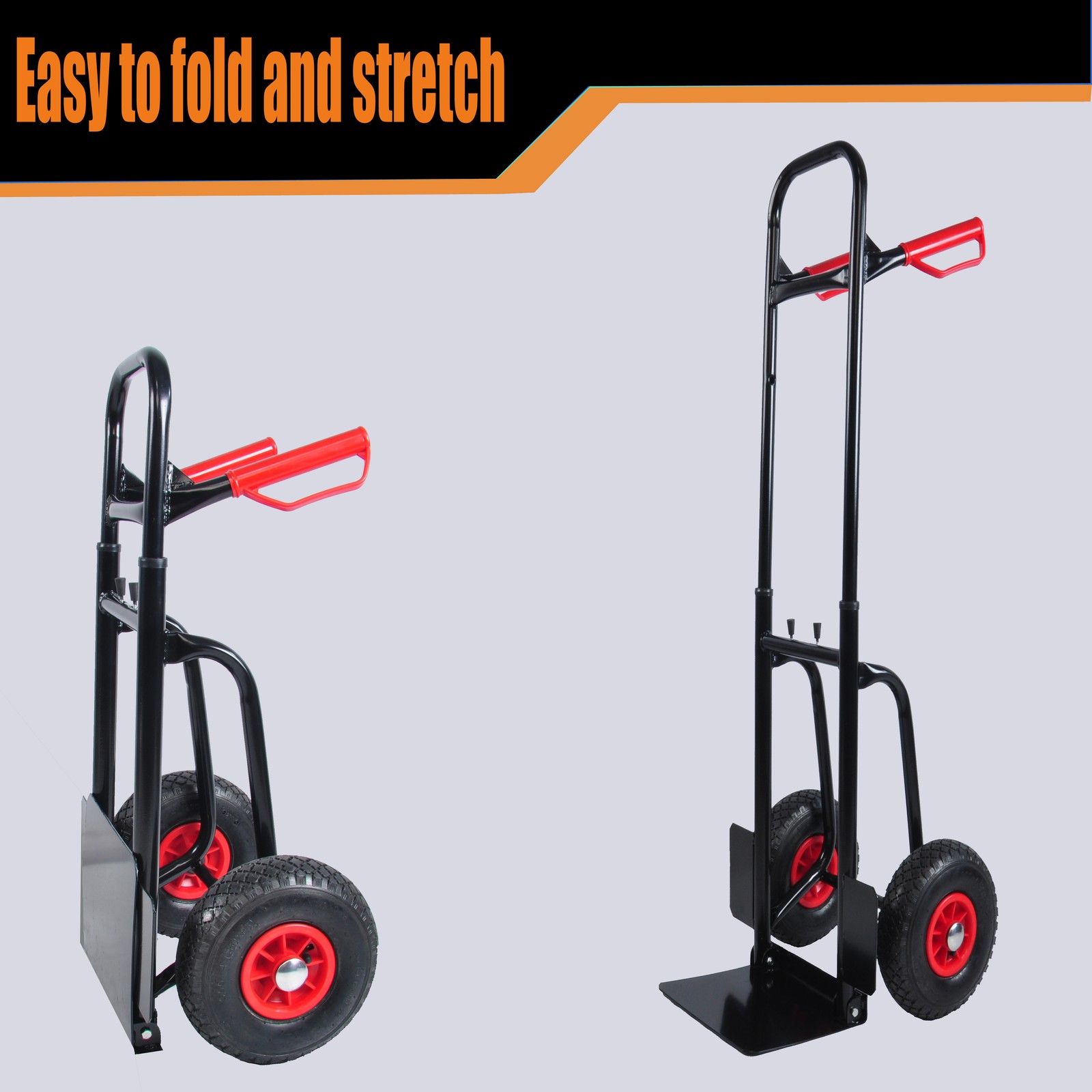 Manual truck with double handles 330 lb trolley for moving heavy platform truck