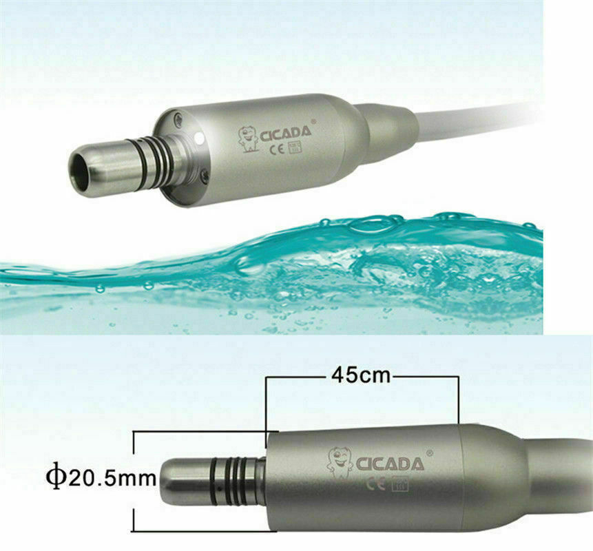 CICADA Dental Electric Motor + 1:1 Fiber Optic Handpiece LOW SPEED Contra Angle