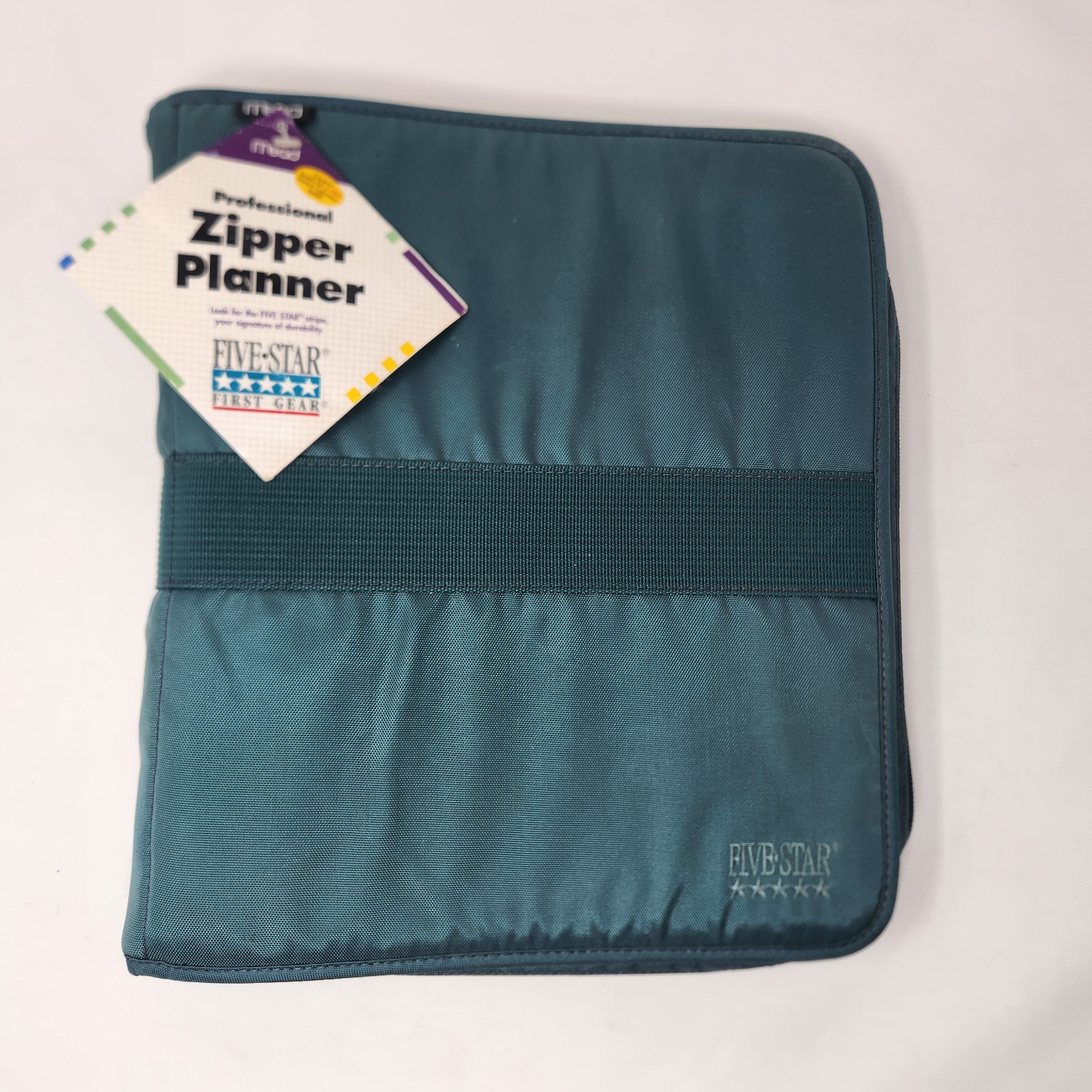 NEW Mead Five Star First Gear Zipper Planner Agenda Binder Green Vintage 1996