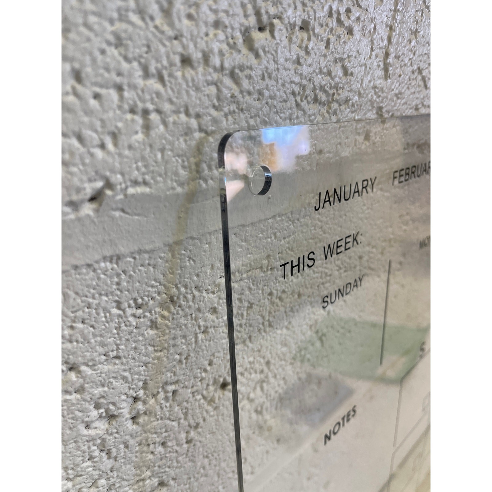 36″ x 24″ MONTH Calendar w Notes Dry-Erase Board Wall-Mount with Markers