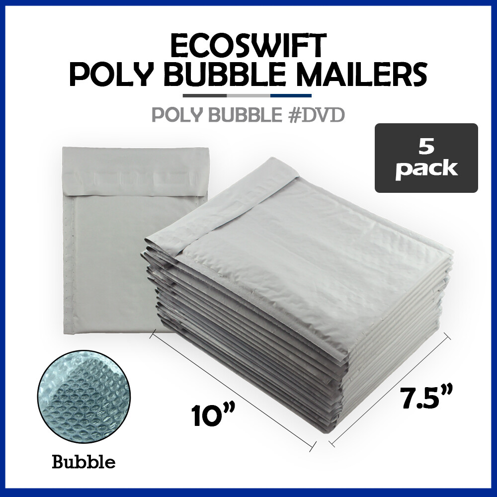 5 #0 7.5×10 “EcoSwift” Brand Poly Bubble Mailers Padded Envelope DVD 7.5 x 10