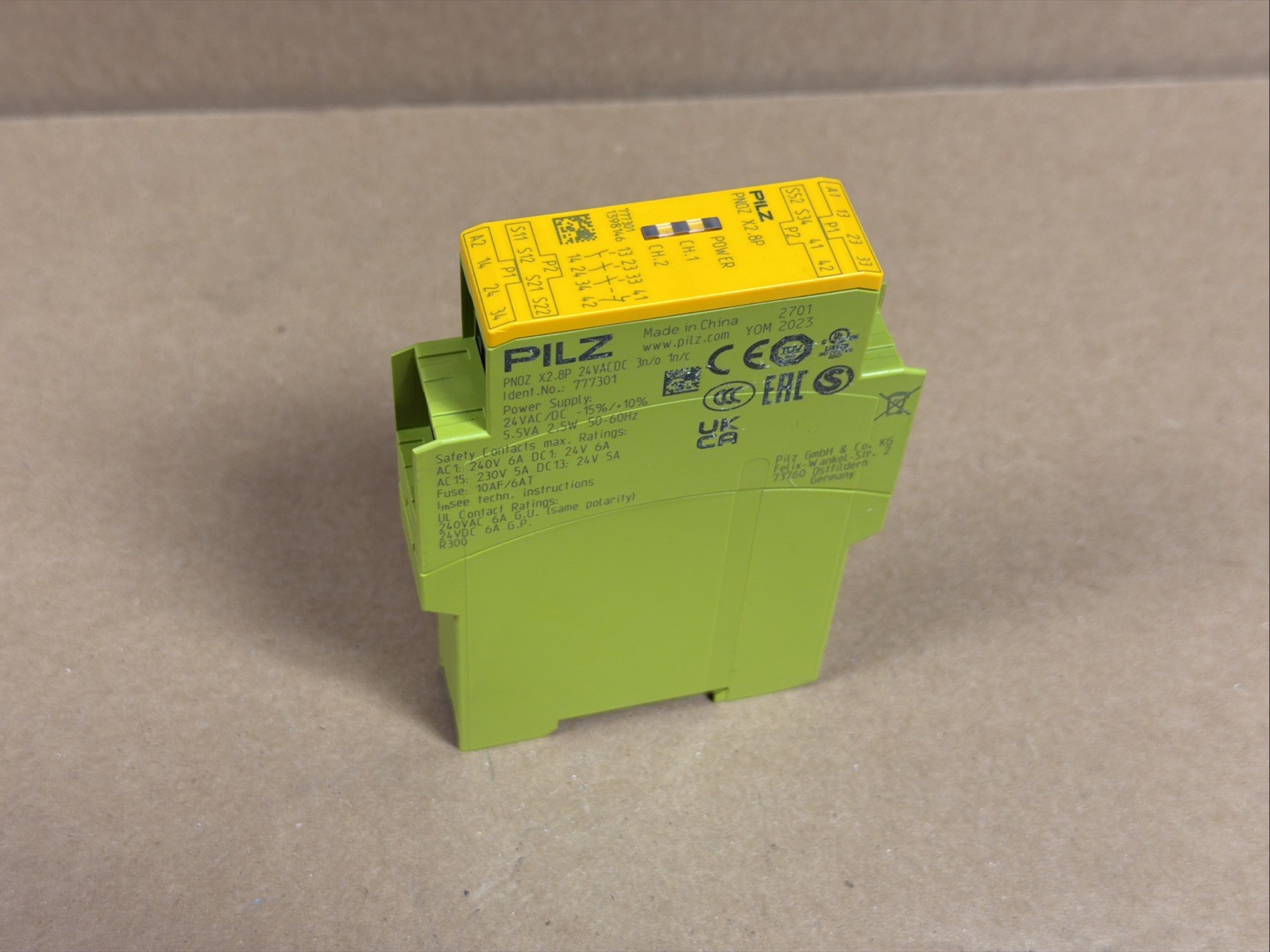 Pilz 777301 Safety Relay PNOZ X2.8P 24VACDC 3N/O 1N/C Mfg 2023 FAST SHIPPING