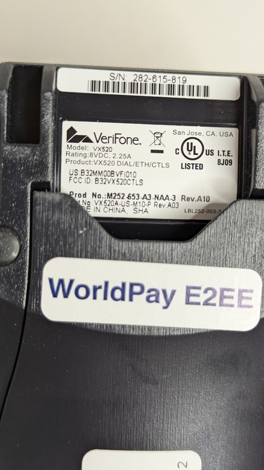 VeriFone VX520 Credit Card POS Terminal Dial ETH Power Card Chip Reader