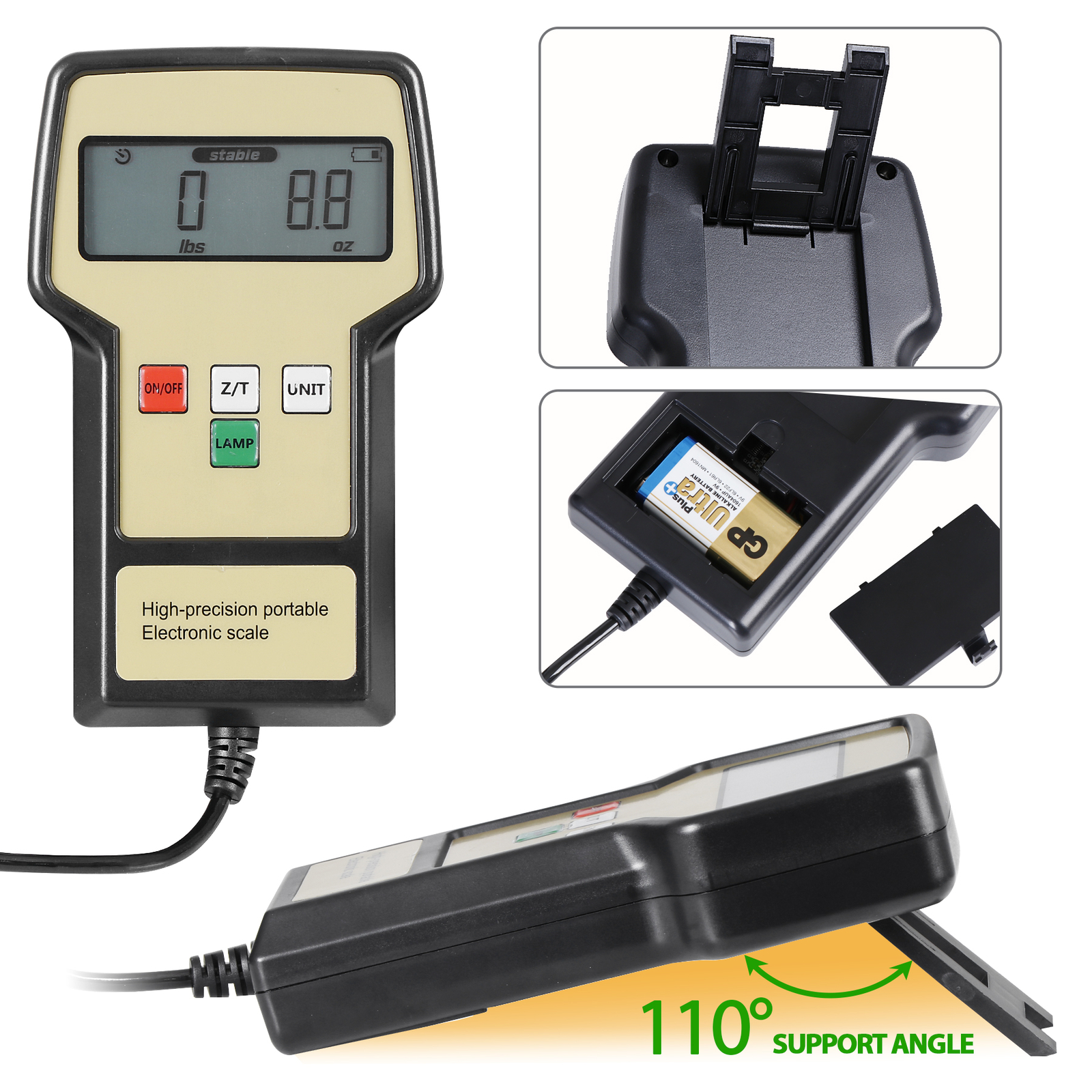 Electronic Digital Refrigerant Charging Weight Scale with Case for HVAC 220LB