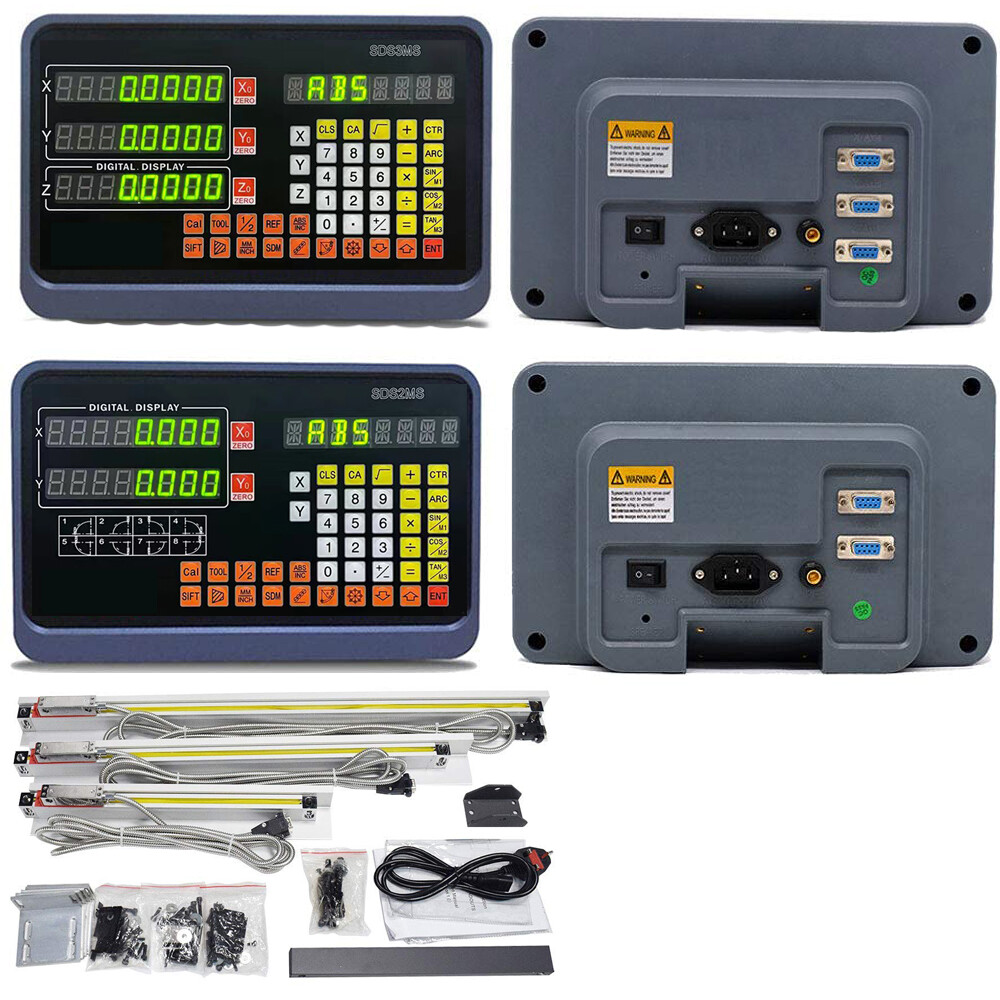 2/3 Axis Digital Readout Linear Scale DRO Display 5um for Bridgeport Mill Lathe