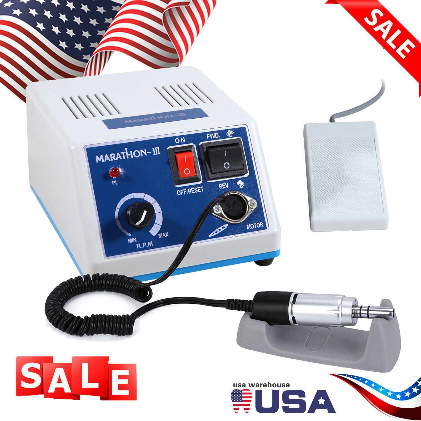 Dental Lab Marathon Micromotor Polisher N3/35K RPM Electric Handpiece
