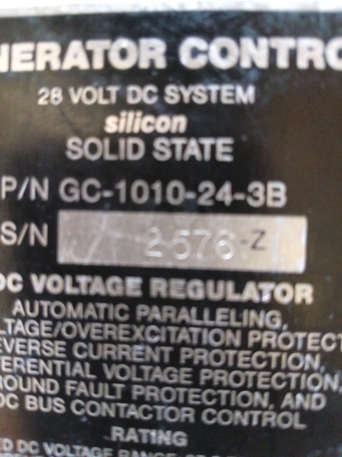 Phoenix Aerospace GC1010‑24‑3B Generator Control Unit 28V (1010‑24 Series) |…