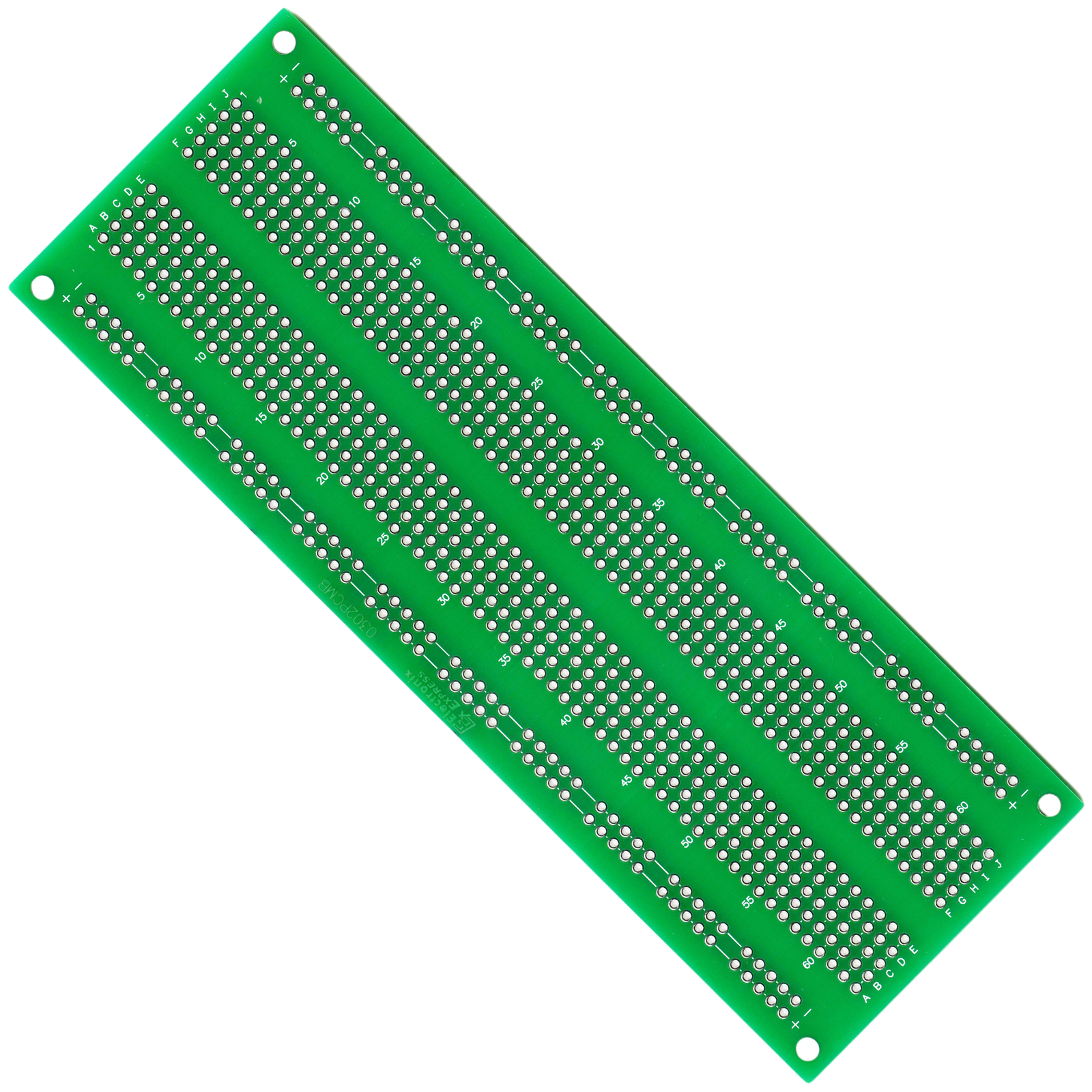 Solderable PC Protoboard, 830 Tie Points, 6.6″ x 2.3″, Matches Layout of 03MB102
