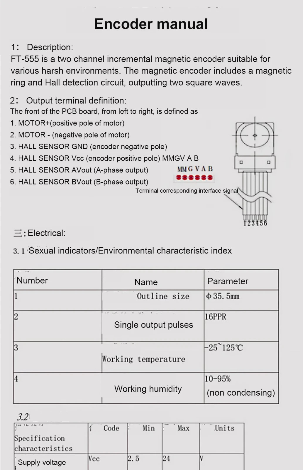 100KGF.CM 36-555 M8 Screw DC Reduction planetary 12V24V Encoder Gear Motor